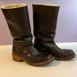Leather shearling Frye boots